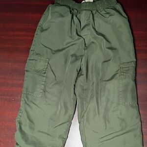 Faded Glory Green Casual Cargo Pants with Elastic Waist